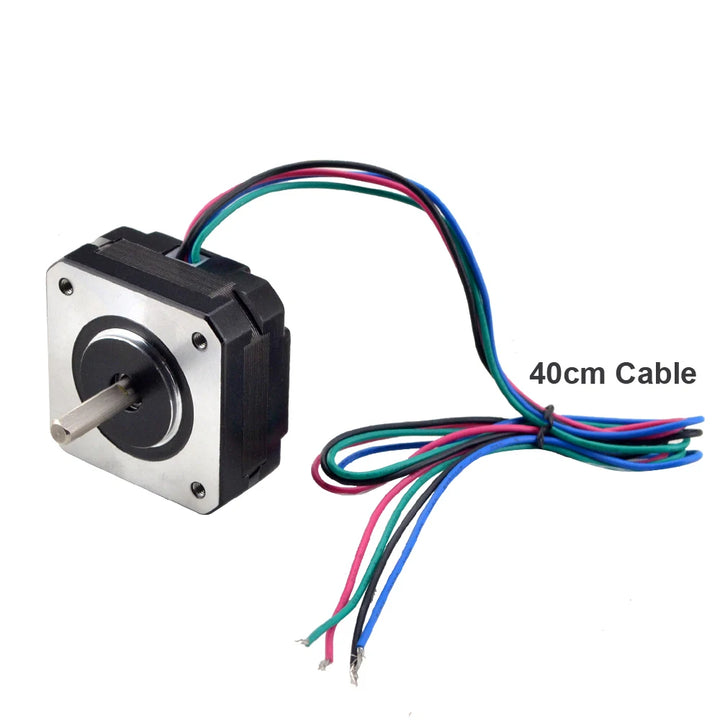 STEPPERONLINE 17HS08-1004S Nema 17 Stepper Motor 20.5mm 16Ncm 1A 42 Step Motor 4-Lead for Extruder CNC XYZ 3D Printer