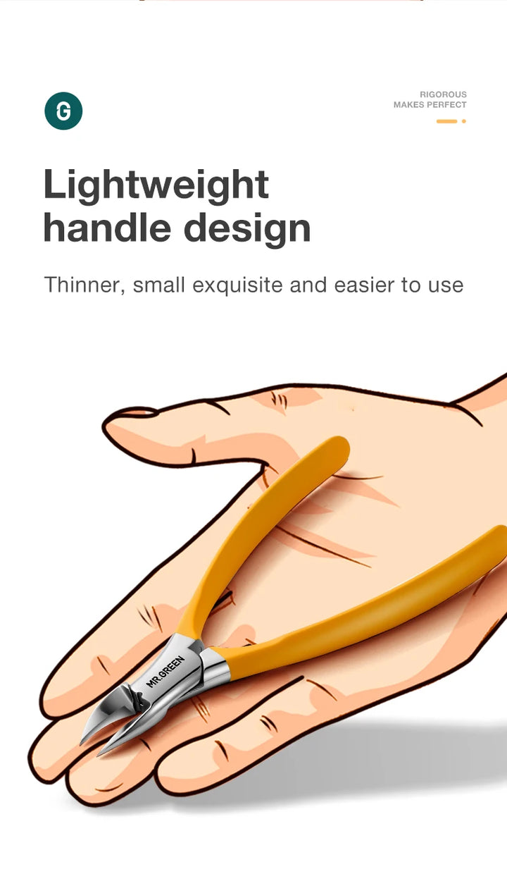 MR.GREEN ingrown Nail Clippers Toenail Cutter Stainless Steel Pedicure Tools Thick Toe Nail Correction Deep Into Nail Grooves