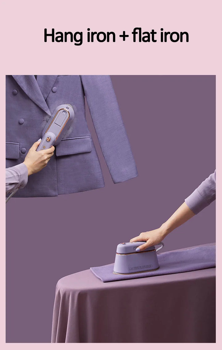 New Hanging Ironing Machine Handheld 1000W Home Small Steam Iron Portable Dry Wet Double Ironing 6 Holes For Steam
