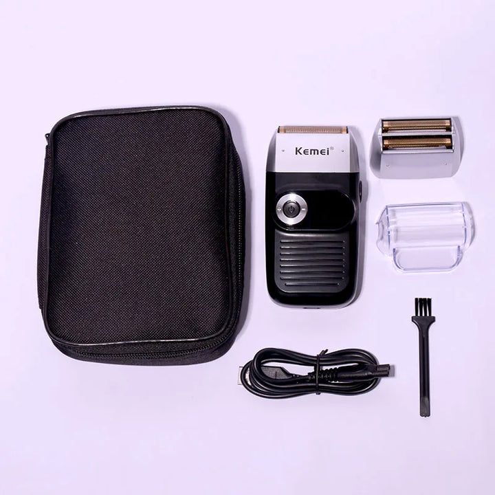Kemei Electric Shaver Men Rechargeable Beard Shaver Electric Razor Floating Barber Hair Trimmer Face Care Shaving Machine