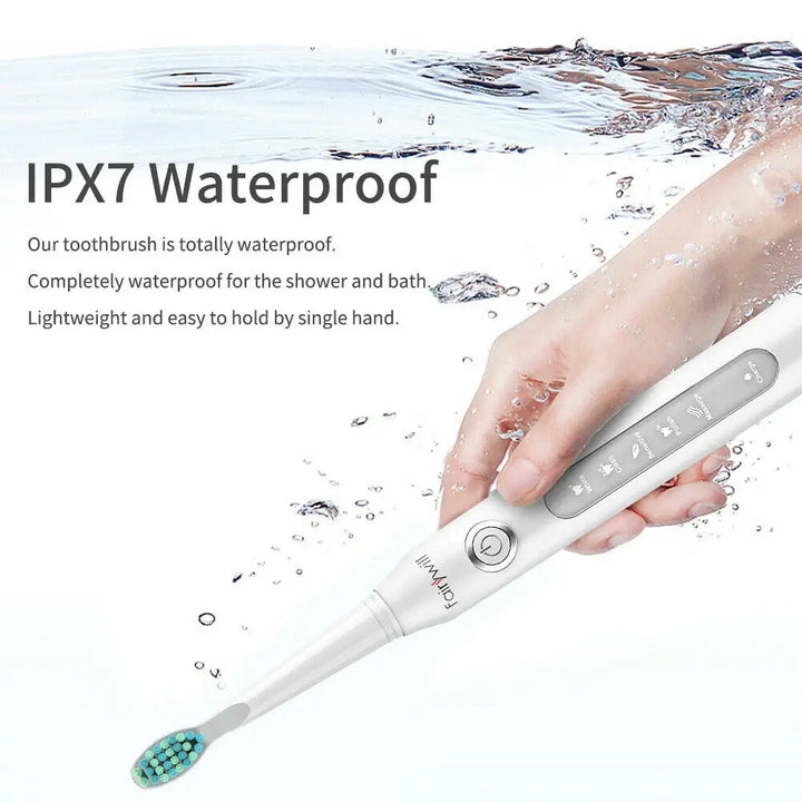 Fairywill Electric Sonic Toothbrush FW-507 USB Charge Rechargeable Adult Waterproof Electronic Tooth Brushes Replacement Heads S