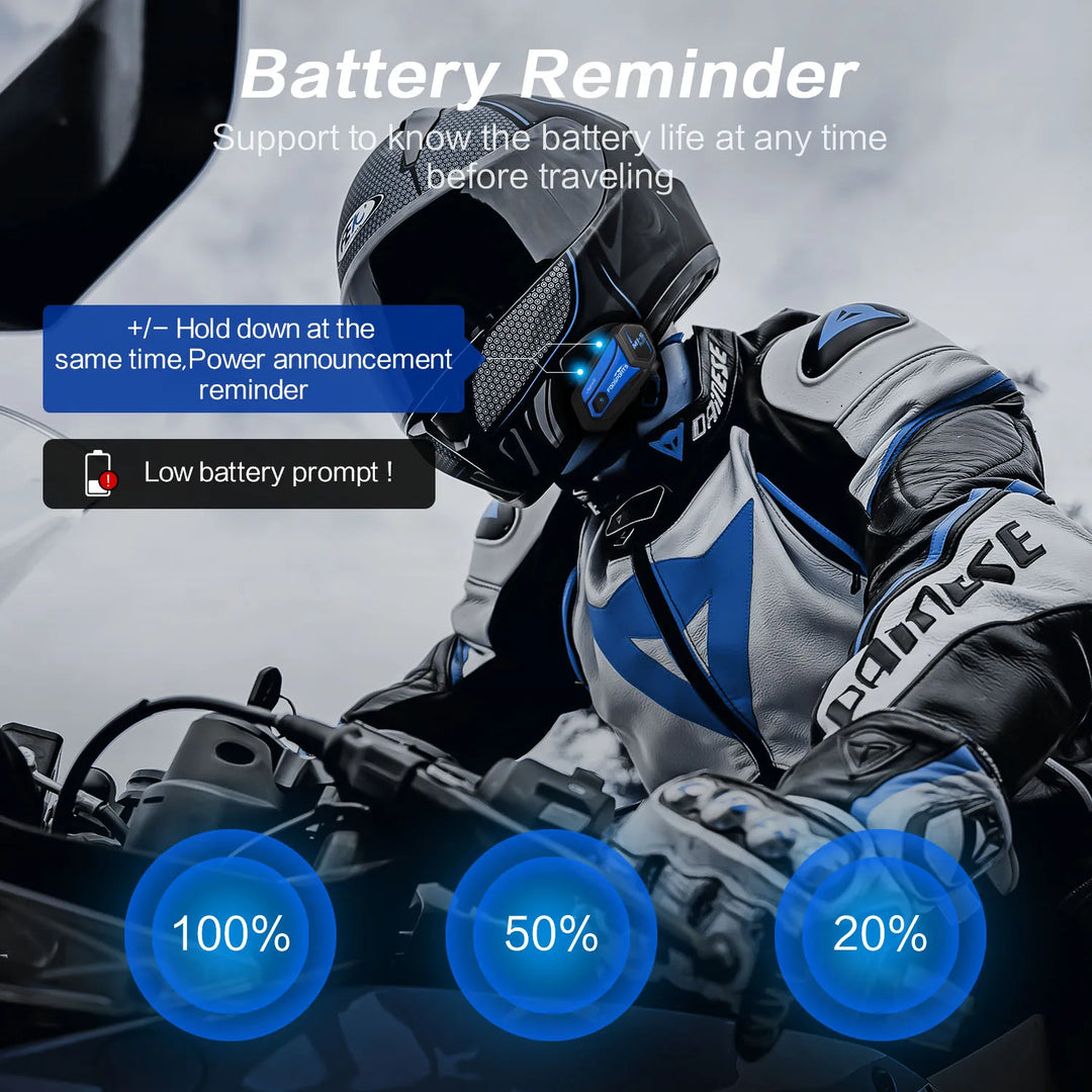 Fodsports M1-S Plus Motorcycle Helmet Intercom Bluetooth Headset,Moto Interphone,8 Riders 2000M,FM Radio,Music Sharing.