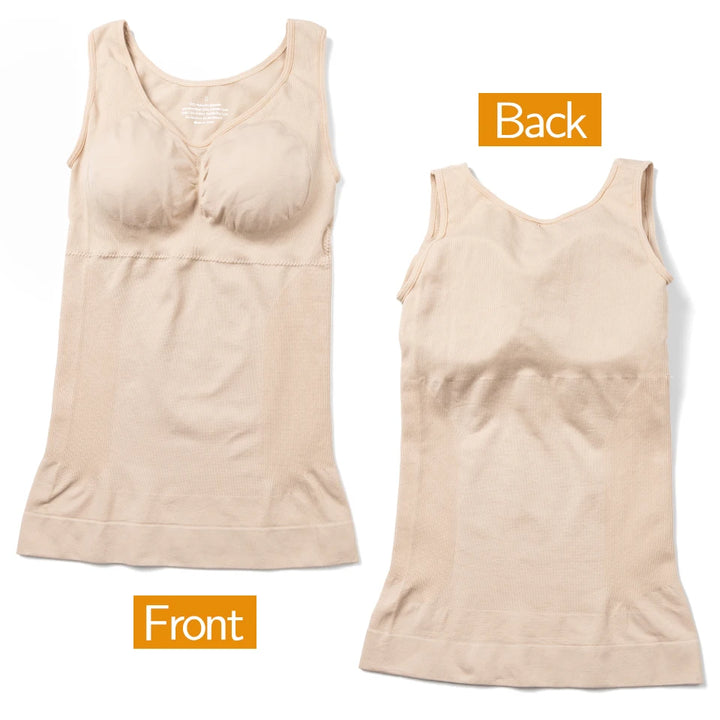 Shapewear for Plus Size Women Tummy Control Shapewear Built-in Bra Shaping Tank Tops Slimming Body Shaper Compression Underwear