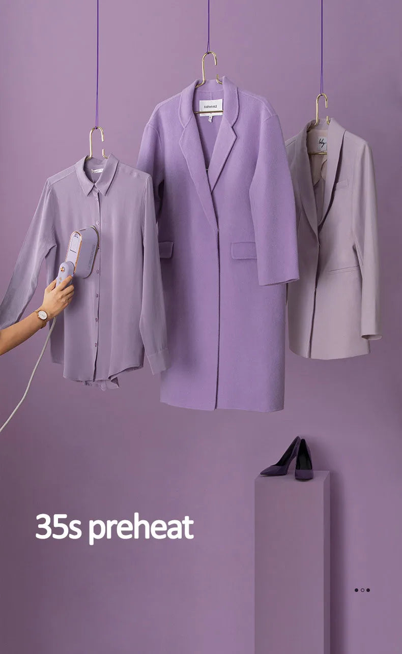 New Hanging Ironing Machine Handheld 1000W Home Small Steam Iron Portable Dry Wet Double Ironing 6 Holes For Steam