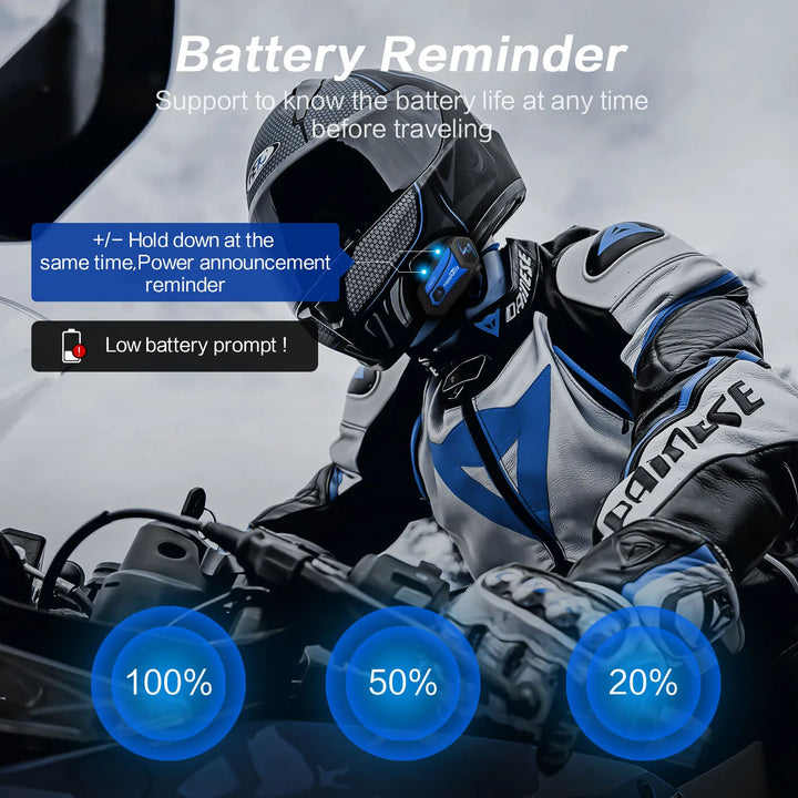 2Pcs Fodsports M1-S Plus Motorcycle Helmet Intercom Bluetooth Headset 8 Riders Moto Interphone,Music Sharing,FM Radio