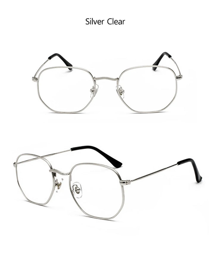 Hexagon Men Women Sunglasses Square Polygon Sun Glasses Brand Designer Retro Shades Metal Frame Eyewear TOP UV400 de sol hombre