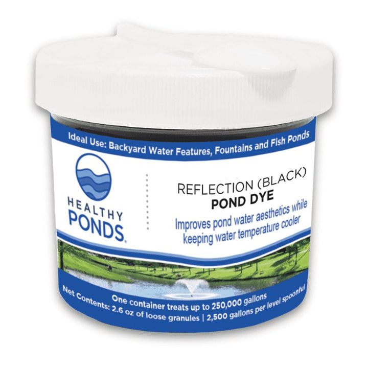 Healthy Ponds Black Pond Water Dye - 2.6 oz Jar Treats 250,000 Gallons