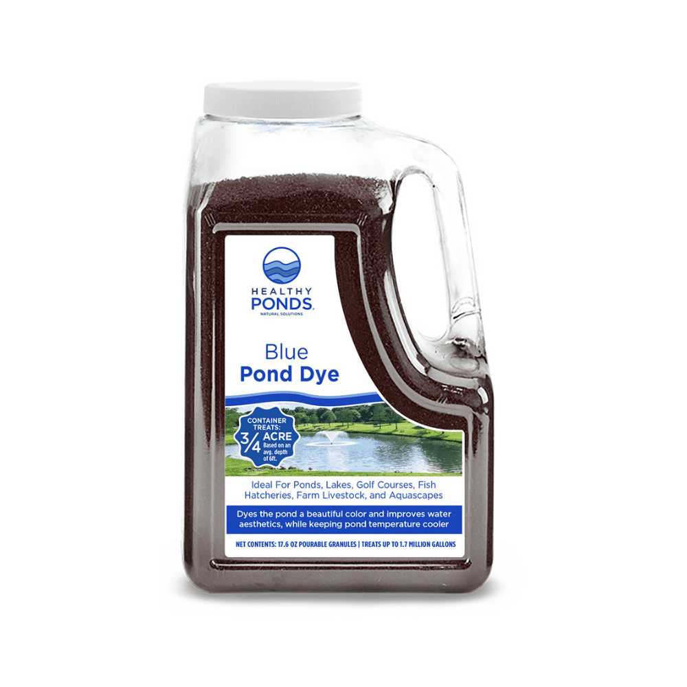 Healthy Ponds Blue Pond Water Dye – Pourable Granules, 17.6 oz Treats Up to 1.7 Million Gallons
