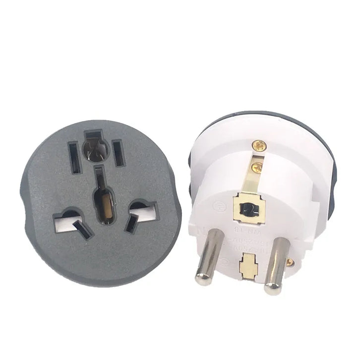 Korea EU Plug Adapter 16A 250V Travel Adapter Converter 2 Round Socket High Quality Universal AU US UK CN To EU KR Wall Socket