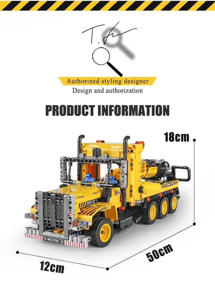 Mould King 17011 Technical MOC-43434 Heavy-duty Tow Truck Building Blocks City Engeineering Bricks Car Toys Christmas Gifts