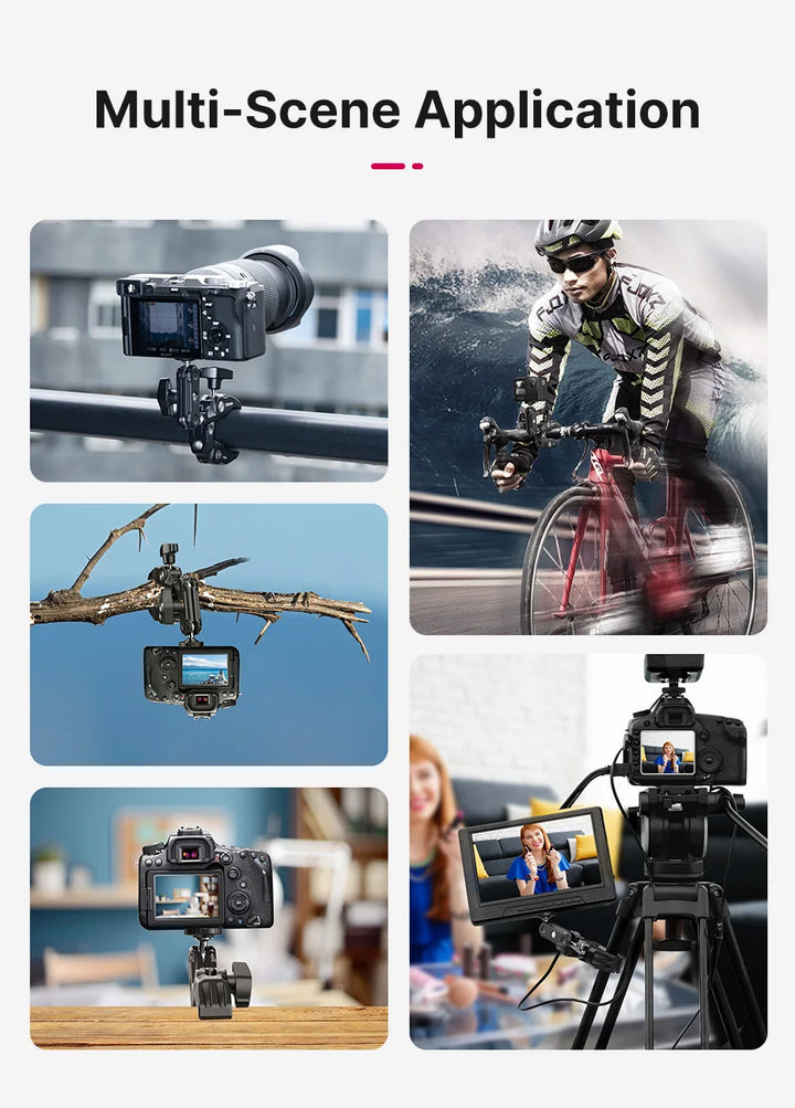 Ulanzi R094 Super Clamp Extend 1/4 3/8Thread for Magic Arm LED Fill Light Microphone Universal Ball HeadClamp LoadMax1.5kg
