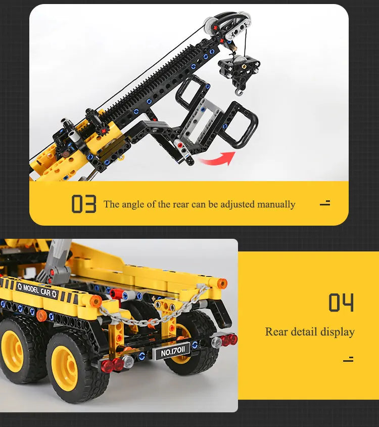 Mould King 17011 Technical MOC-43434 Heavy-duty Tow Truck Building Blocks City Engeineering Bricks Car Toys Christmas Gifts