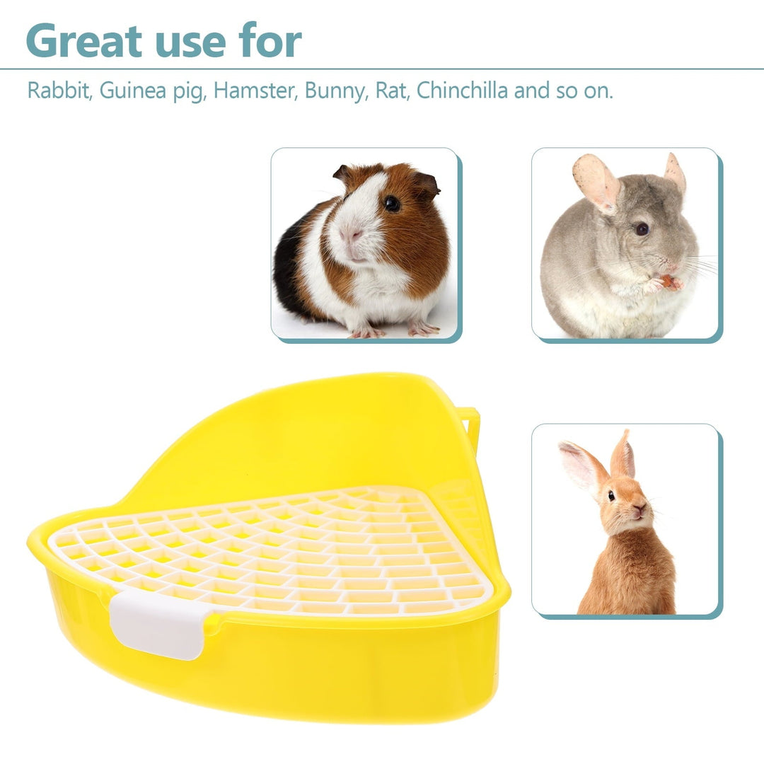 Kesenlong Rabbit Potty Bunny Litter Box Pet Toilet Triangle Potty Trainer Corner Litter Bedding Box