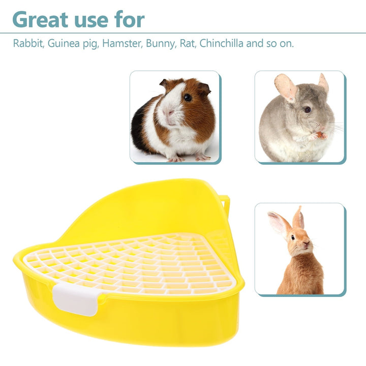 Kesenlong Rabbit Potty Bunny Litter Box Pet Toilet Triangle Potty Trainer Corner Litter Bedding Box