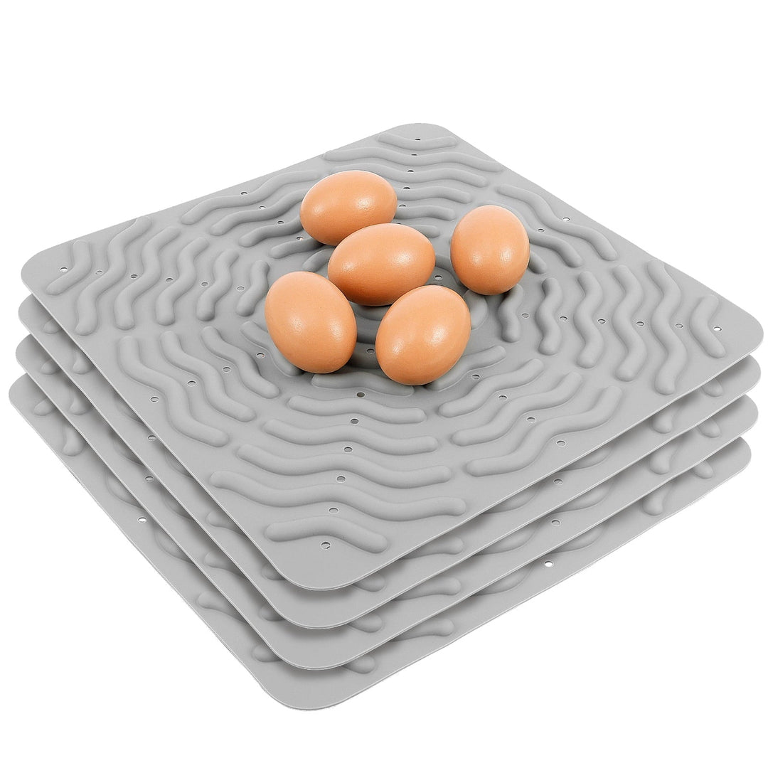 LINFANG 4Pcs Chicken Nesting Pad 12 inch Washable Nesting Box Mat Reusable Soft Silicone Chicken Bedding Pad Laying Egg Mat for Hens Laying Egg