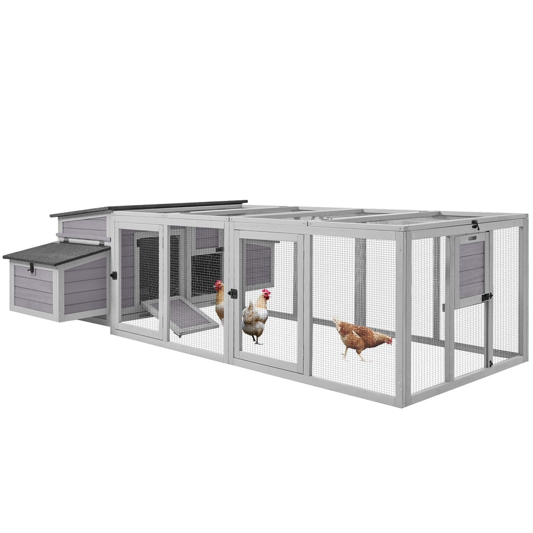 BUTINGLALE Chicken Coop Large Wooden Chicken House for Outdoor 103" Poultry Cage with Nesting Box, 4-6 Chickens