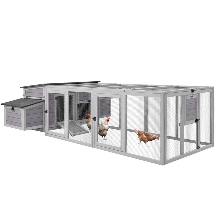 BUTINGLALE Chicken Coop Large Wooden Chicken House for Outdoor 103" Poultry Cage with Nesting Box, 4-6 Chickens