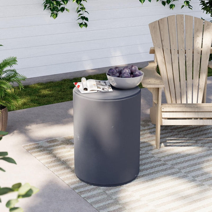 MOALCOFER Outdoor side table,Round Patio Accent Table for Garden