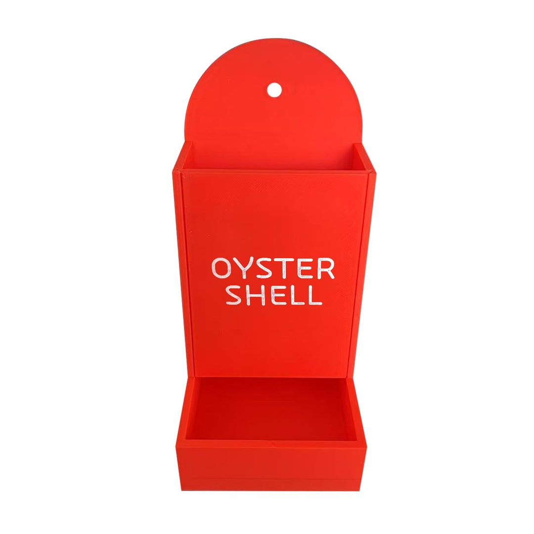 MU Hanging Chicken Gravel Feeder & Oyster Shell Grit Feeder Plastic 3D Printing Chicken Feeder Chicken coop Accessories Automatic Chicken Feeder (Red)
