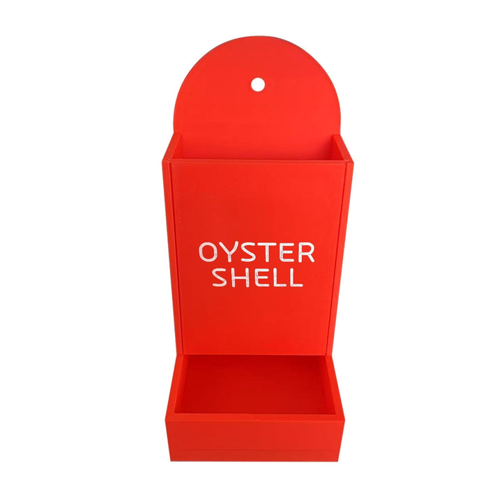 MU Hanging Chicken Gravel Feeder & Oyster Shell Grit Feeder Plastic 3D Printing Chicken Feeder Chicken coop Accessories Automatic Chicken Feeder (Red)