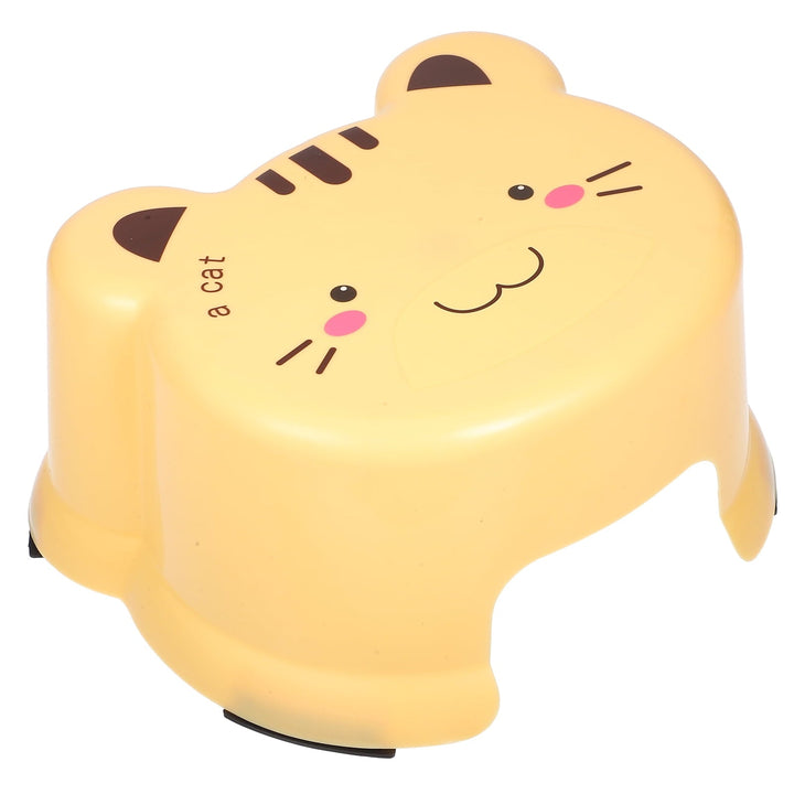 MUSEYA Small Stool for Bathroom Yellow Plastic Rectangular Stool 1Pack