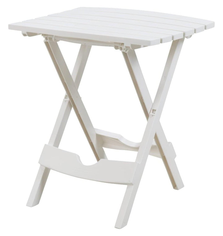 Manufacturing, White Quik Fold Patio Side Table, Resin, One Size