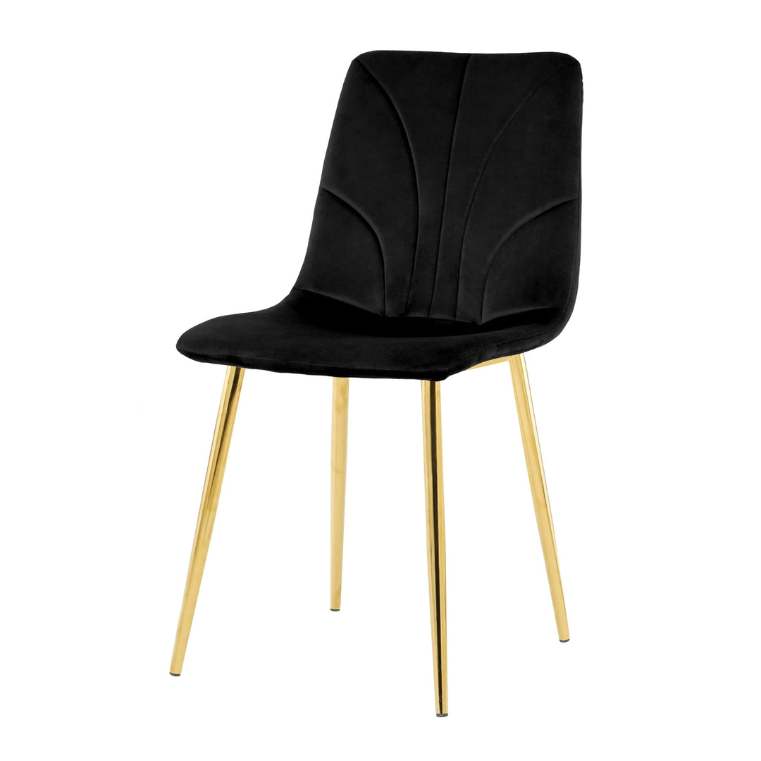 Modern Simple Light Luxury Dining Chair Home Bedroom Stool Back Dressing Chair Student Desk Chair Gold Metal Legs(set Of 4)