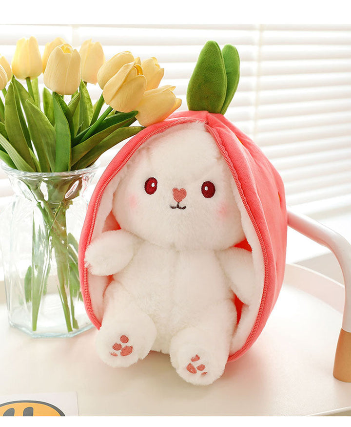Internet Celebrity Transformed Fruit Plush Toys Strawberry Rabbit