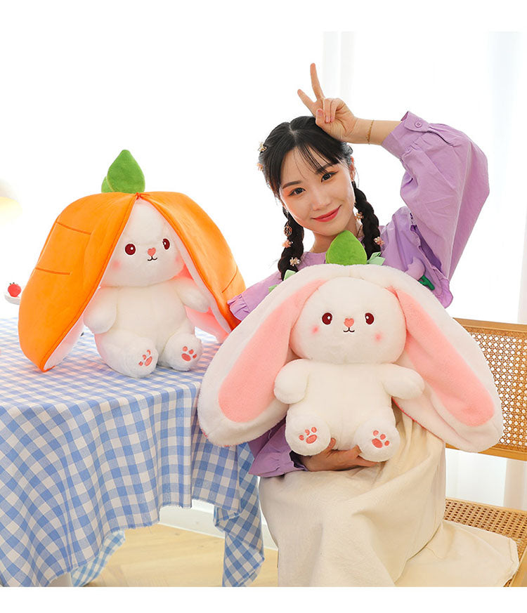 Internet Celebrity Transformed Fruit Plush Toys Strawberry Rabbit