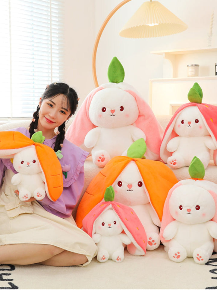 Internet Celebrity Transformed Fruit Plush Toys Strawberry Rabbit