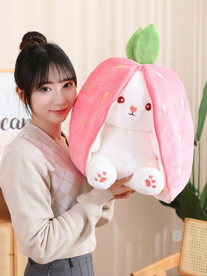 Pacify Transformation Girl Gift Sleep Hug Strawberry Rabbit