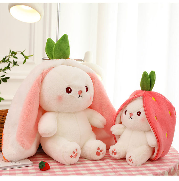 Internet Celebrity Transformed Fruit Plush Toys Strawberry Rabbit