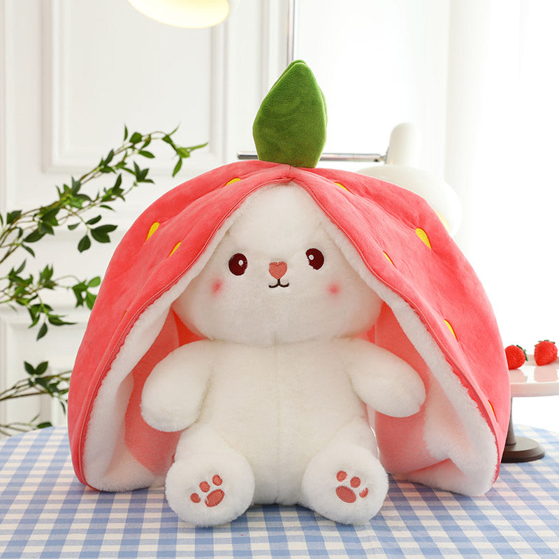Internet Celebrity Transformed Fruit Plush Toys Strawberry Rabbit