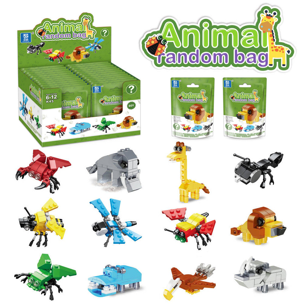 Building Blocks Capsule Toy Funny Blind Box Kindergarten Birthday Small Gift Easter Gift Puzzle Egg Capsule Toy Toy Animal Egg
