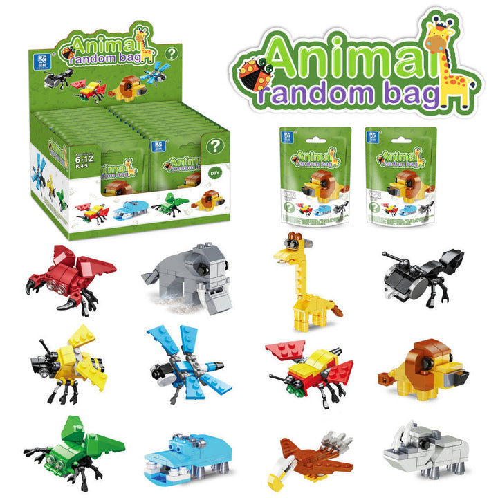 Building Blocks Capsule Toy Funny Blind Box Kindergarten Birthday Small Gift Easter Gift Puzzle Egg Capsule Toy Toy Animal Egg