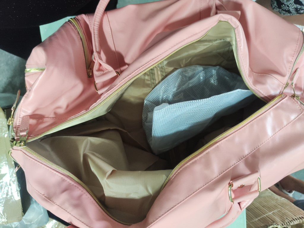 Foldable Women's Outdoor Gym Bag Overnight Luggage Bag