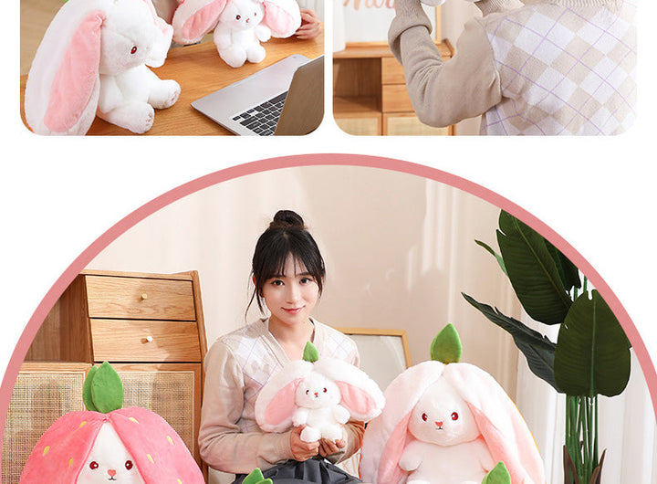 Pacify Transformation Girl Gift Sleep Hug Strawberry Rabbit