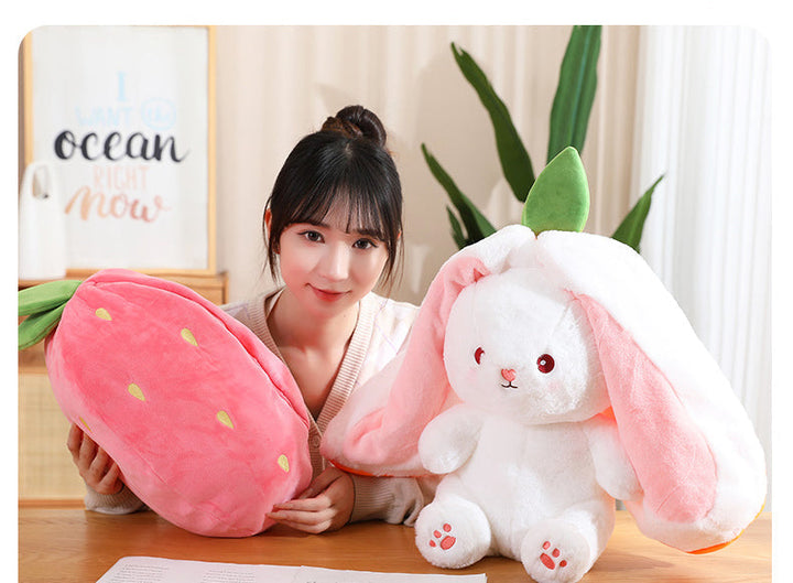 Pacify Transformation Girl Gift Sleep Hug Strawberry Rabbit