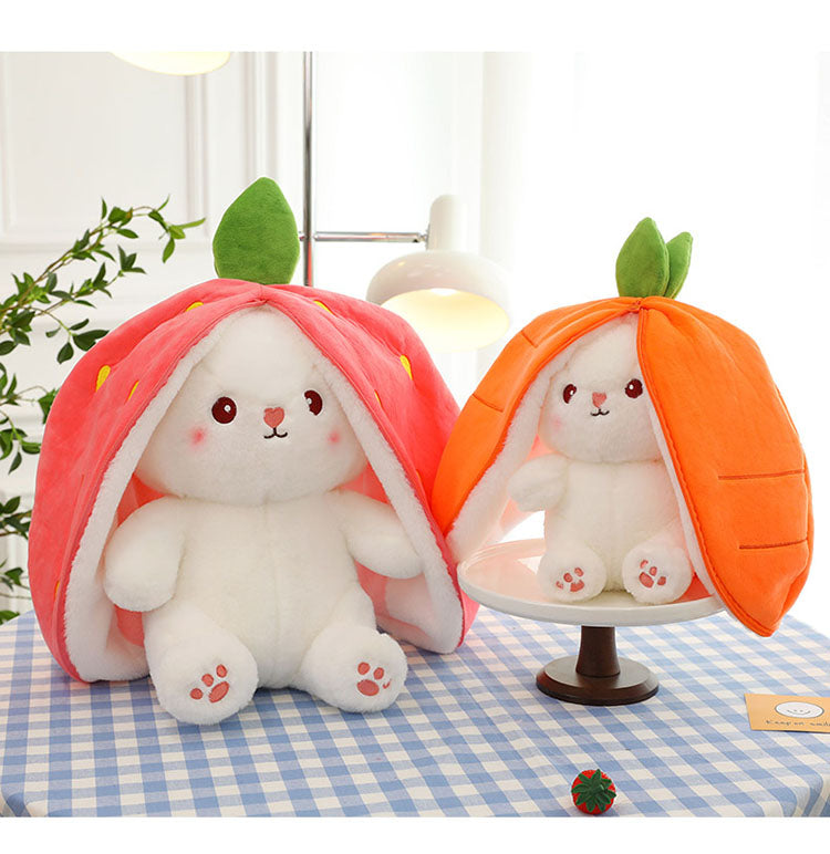 Internet Celebrity Transformed Fruit Plush Toys Strawberry Rabbit