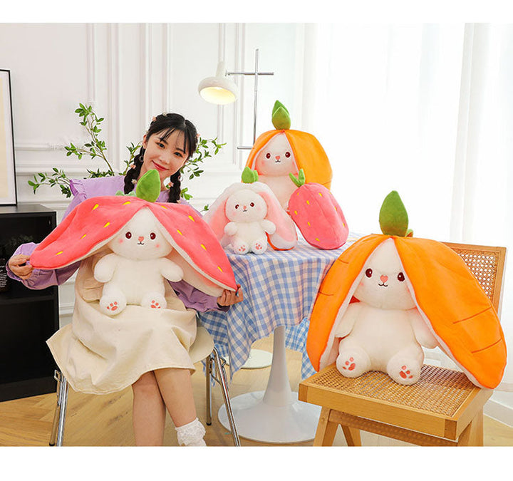 Internet Celebrity Transformed Fruit Plush Toys Strawberry Rabbit