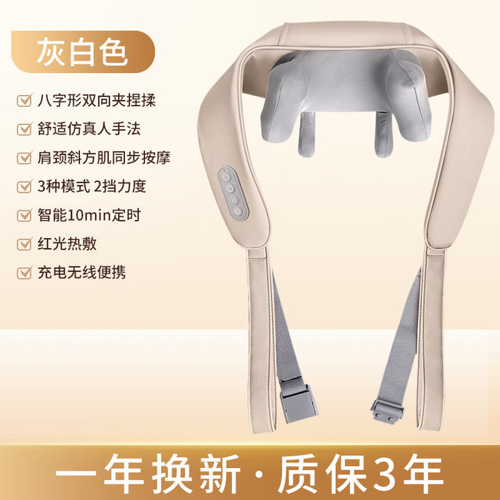 Ox Neck Massager Genuine Goods Back Waist Shoulder Spine Neck Kneading Handy Gadget Trapezius Massage Instrument