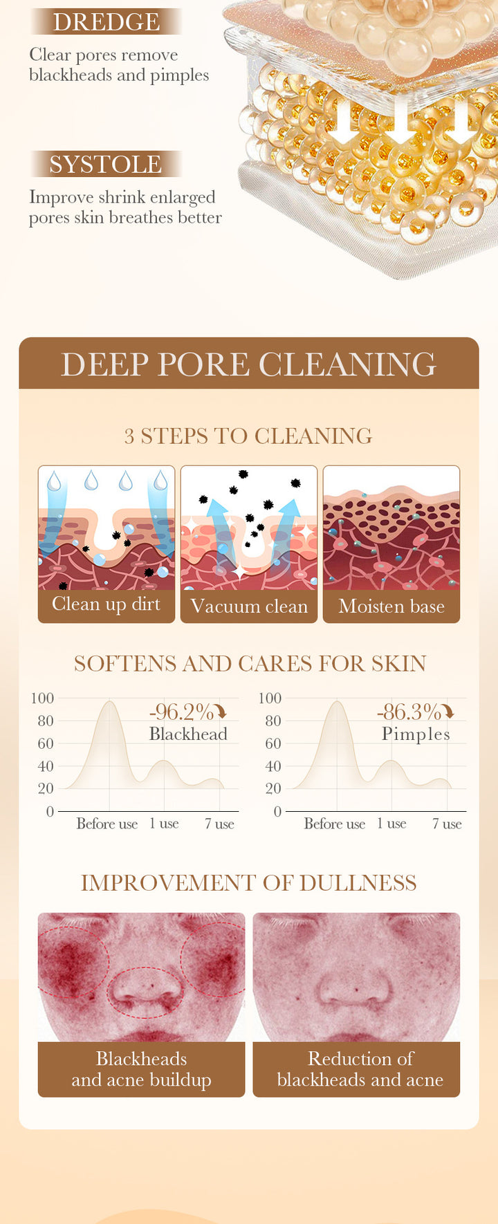 Facial Remove Blackhead Rice Solid Mask Acne Blemish Black Dots Clean Face Shrink Pores Stick Cream Brighten Korean Skincare New