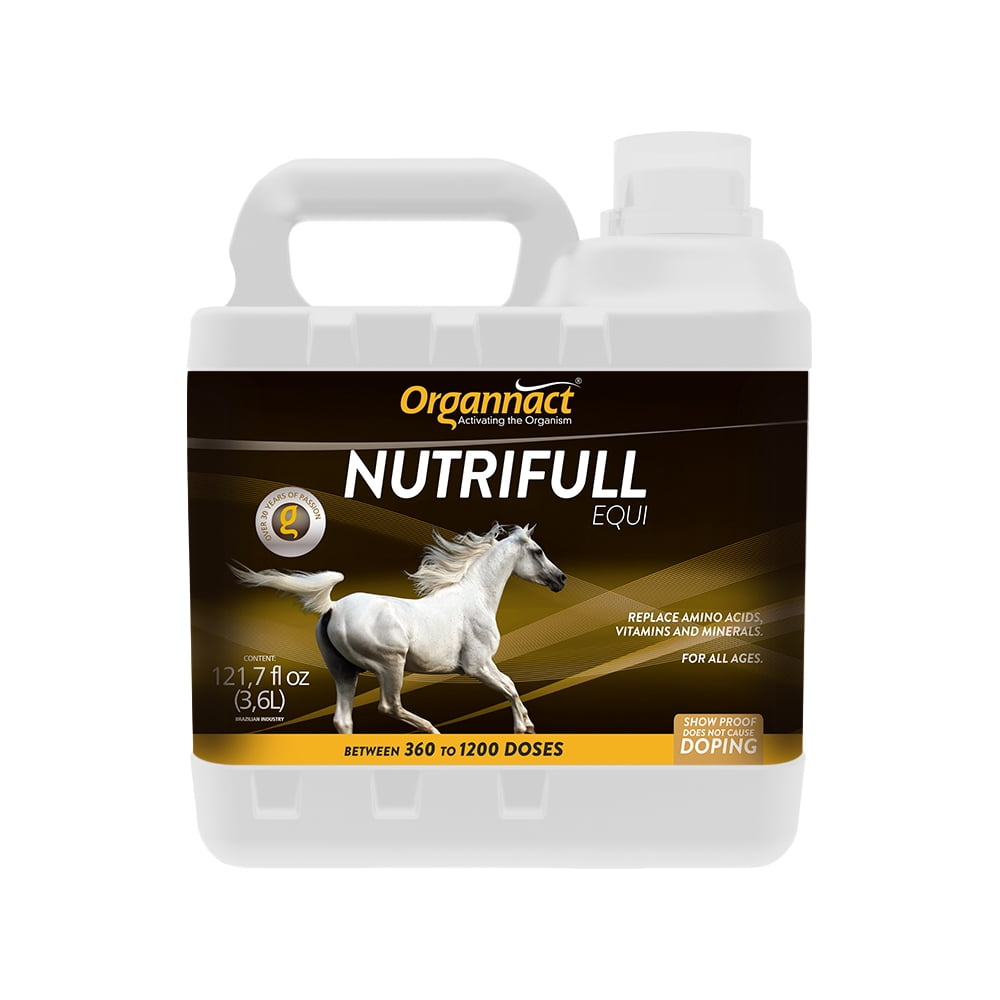 Organnact NUTRIFULL EQUI to assist in food ingestion and recovery of weak or extenuated horses 121.7 fl oz (3,6l)