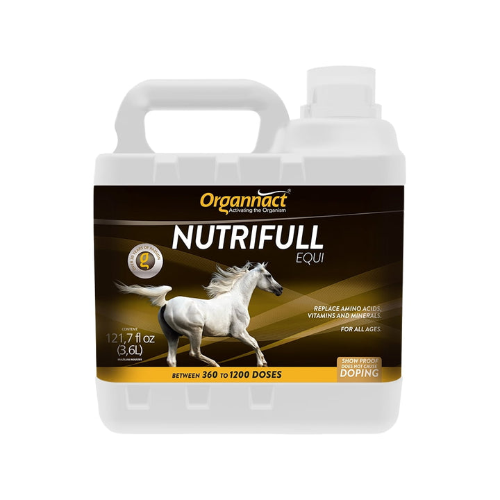 Organnact NUTRIFULL EQUI to assist in food ingestion and recovery of weak or extenuated horses 121.7 fl oz (3,6l)