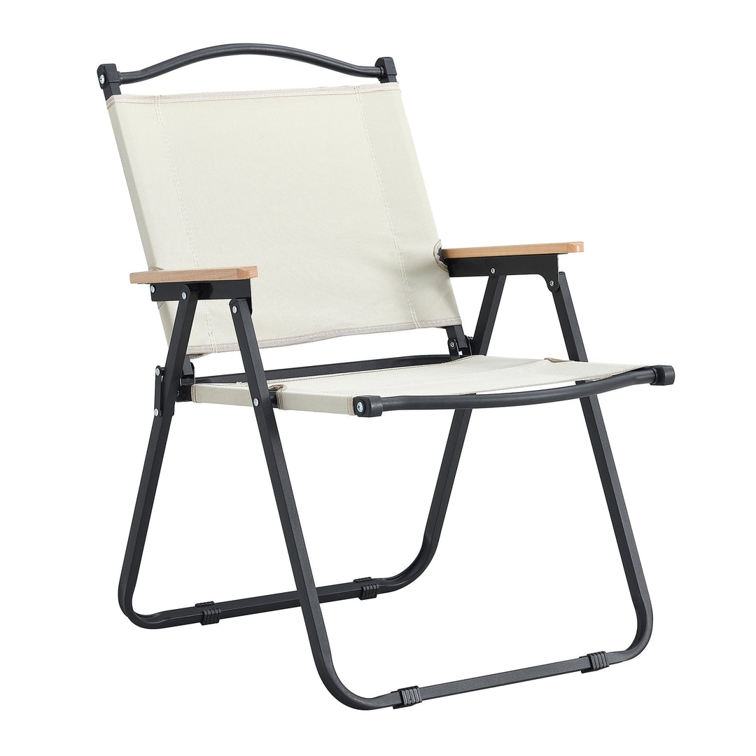 Outdoor Folding Chair for Camping, Picnics, Beach, Backyard, BBQ, Party, Patio, Beige