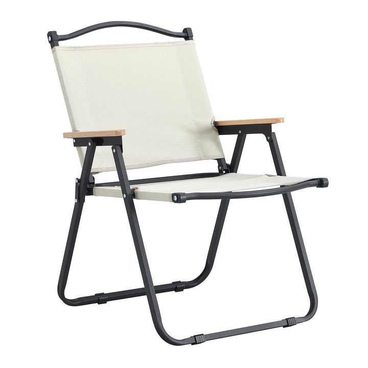 Outdoor Folding Chair for Camping, Picnics, Beach, Backyard, BBQ, Party, Patio, Beige