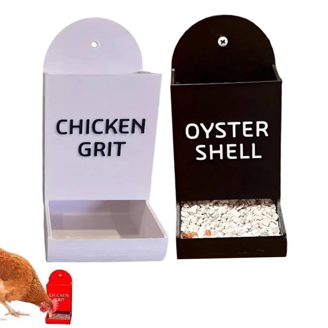 Oyster Shell and Grit Feeder, Hanging Chicken Feeder Trough, Chicken Coop Accessories
