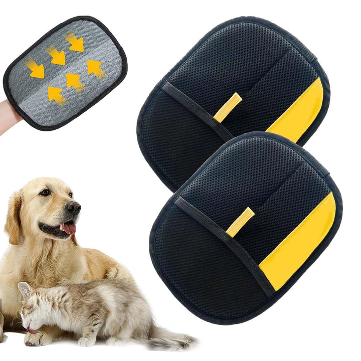 Pet Hair Remover Electrostatic Gloves, Pet Hair Removal Glove for Cats & Dogs, Double-Sided Reusable Electrostatic Gloves for Couch, Clothing, Carpet (2 Pcs)