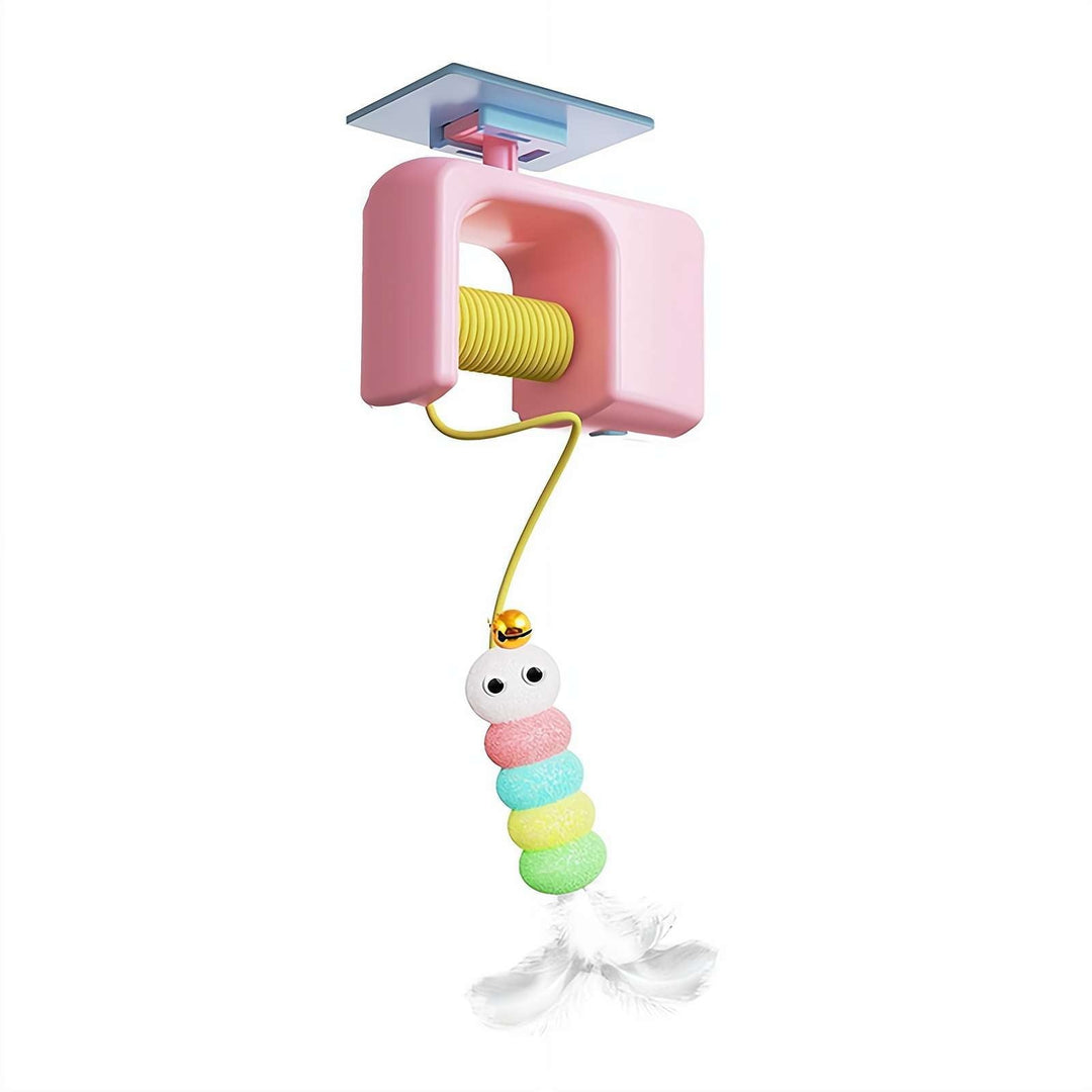 Pet Stress Relief Toys for Cats, Rechargeable Interactive Hanging Door Cat Toy, Automatic Electric Flying Bird Cat Toy for Hunting Exercising Eliminating Boredom