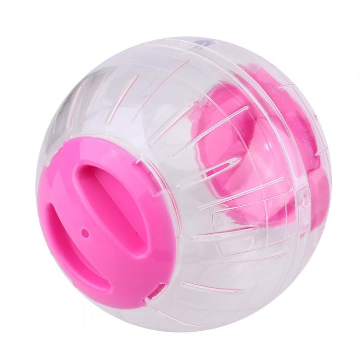 Pink Plastic Toy for Hamsters & Gerbils - 12cm Diameter, Fun Running Activity Small Pet Exercise Ball